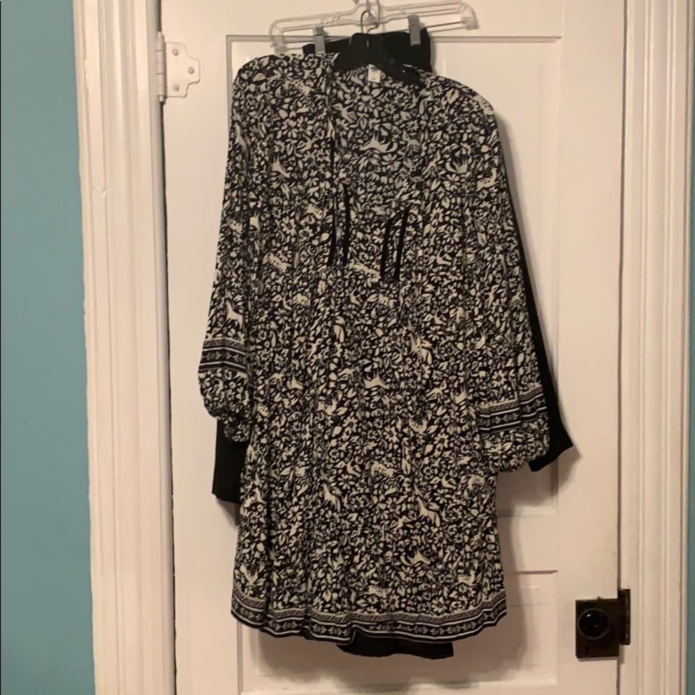 Black and White Patterned Dress